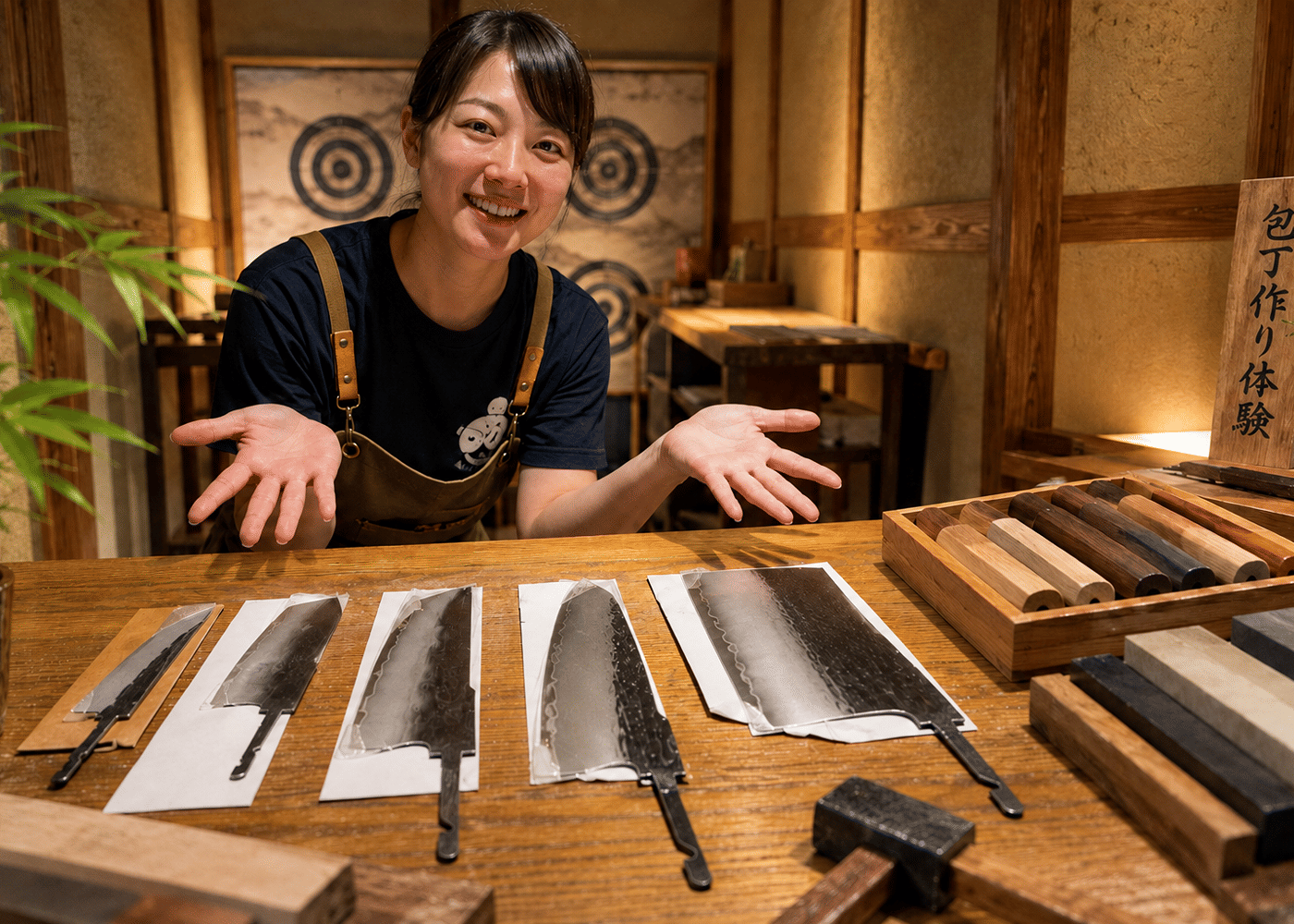 Japanese knife workshop at Viyago in Arashiyama